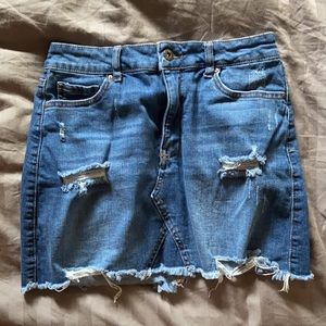 WAX JEAN | Distressed Denim skirt